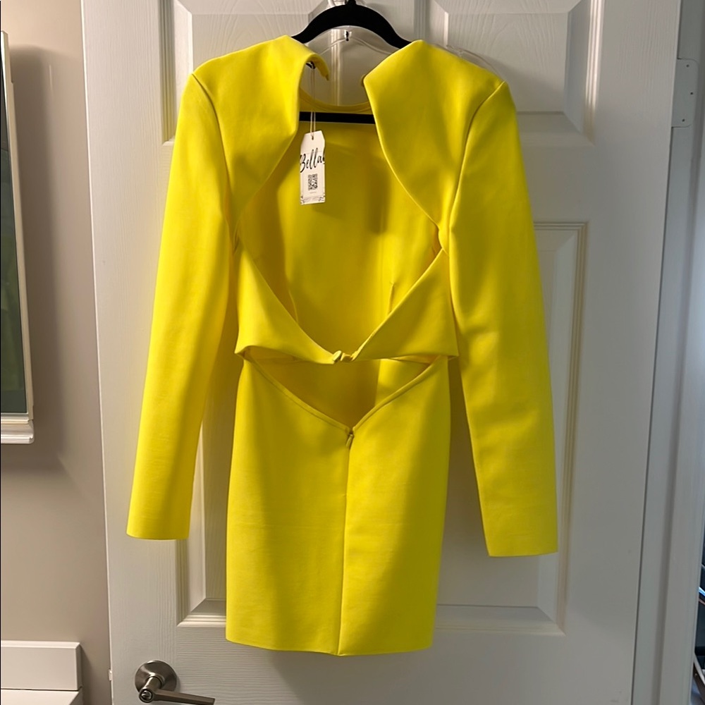 Vibrant Yellow Cutout Dress